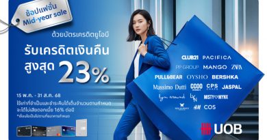 UOB Thailand teams up with 40 top fashion brands to offer up to 23 per cent cashback
